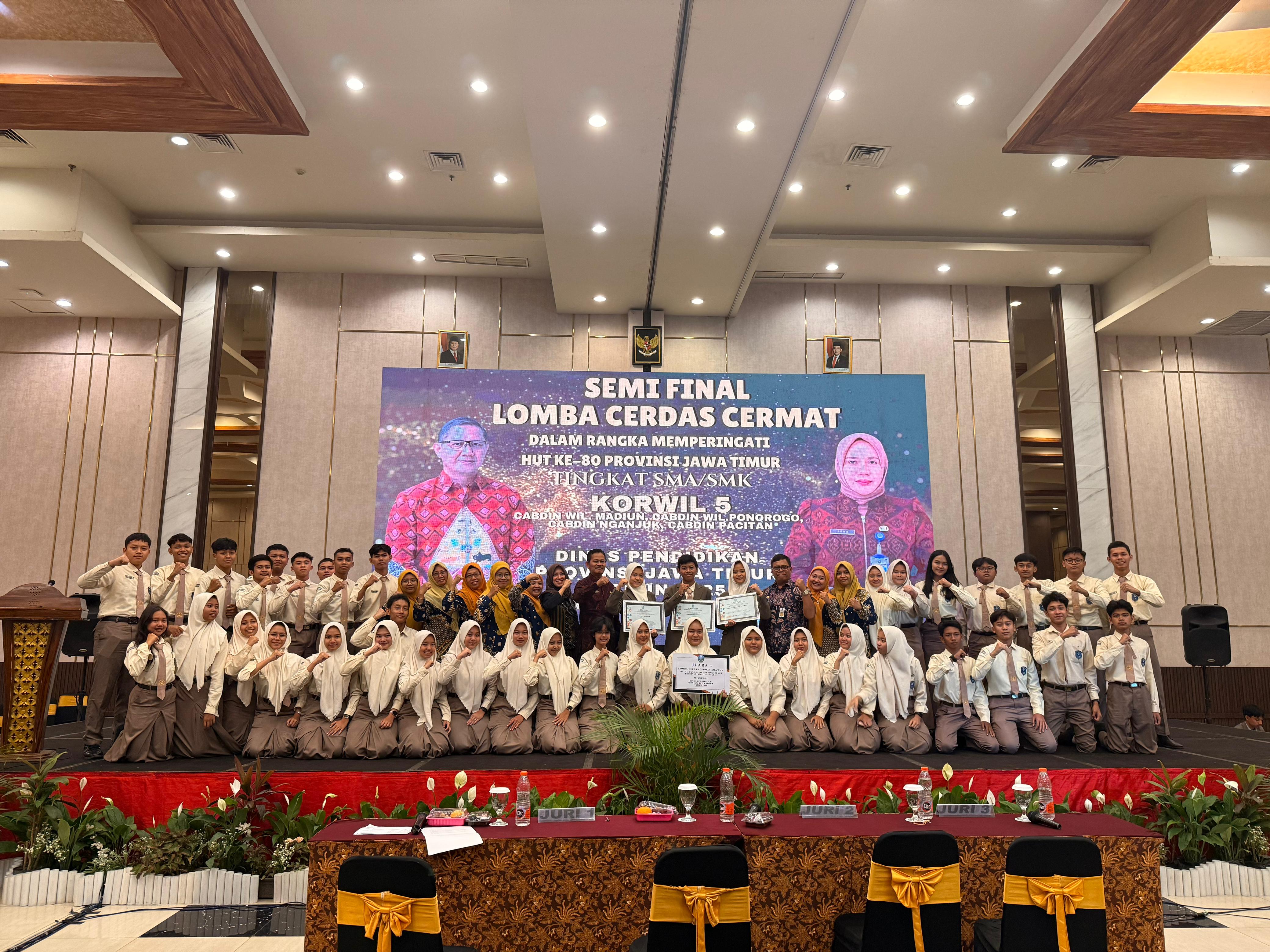 SMAN 2 Nganjuk Raih Juara 1 Semi Final Lomba Cerdas Cermat HUT ke-80 Provinsi Jawa Timur