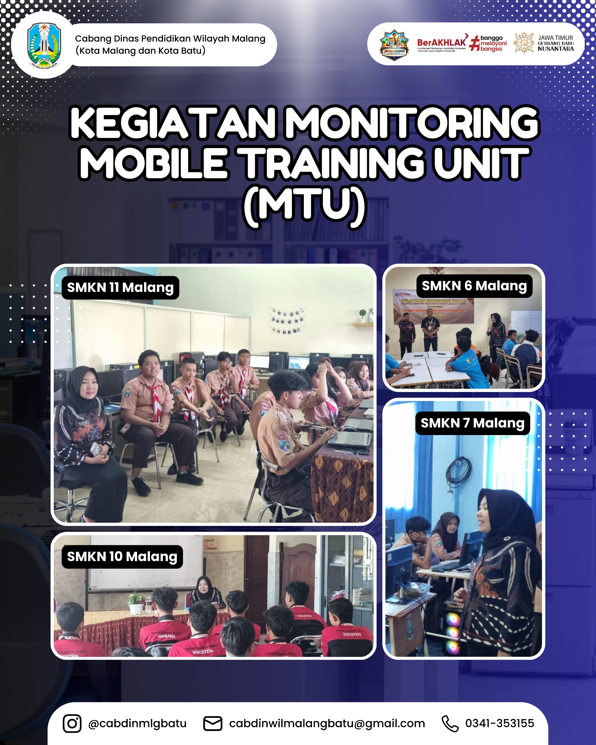 Mobile Training Unit (MTU) di beberapa SMK Negeri di Kota Malang